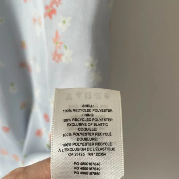 Sunday Best Spencer Cowl Neck Mini Slip Dress NWT Light Blue Floral Size Medium - Picture 11 of 11